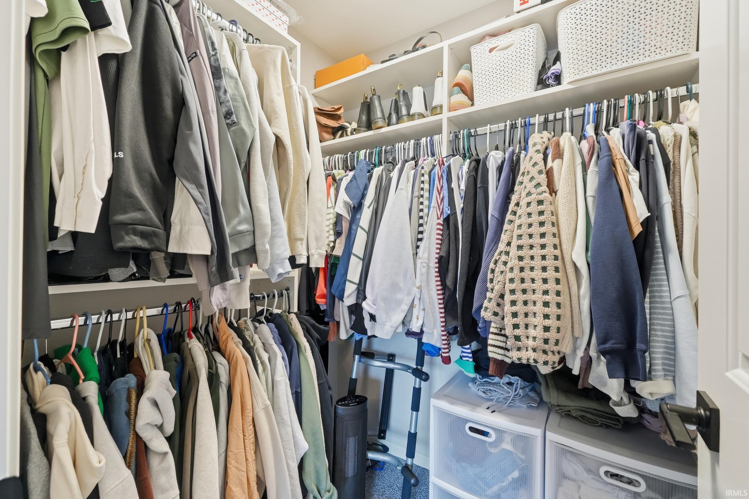 View of spacious closet