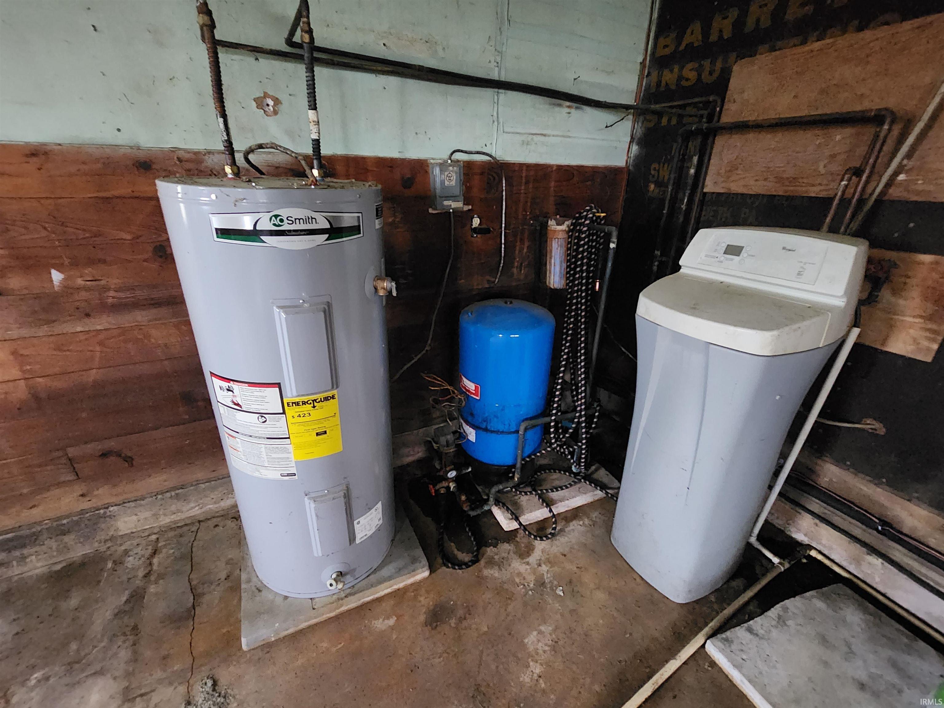 Utility room with water heater