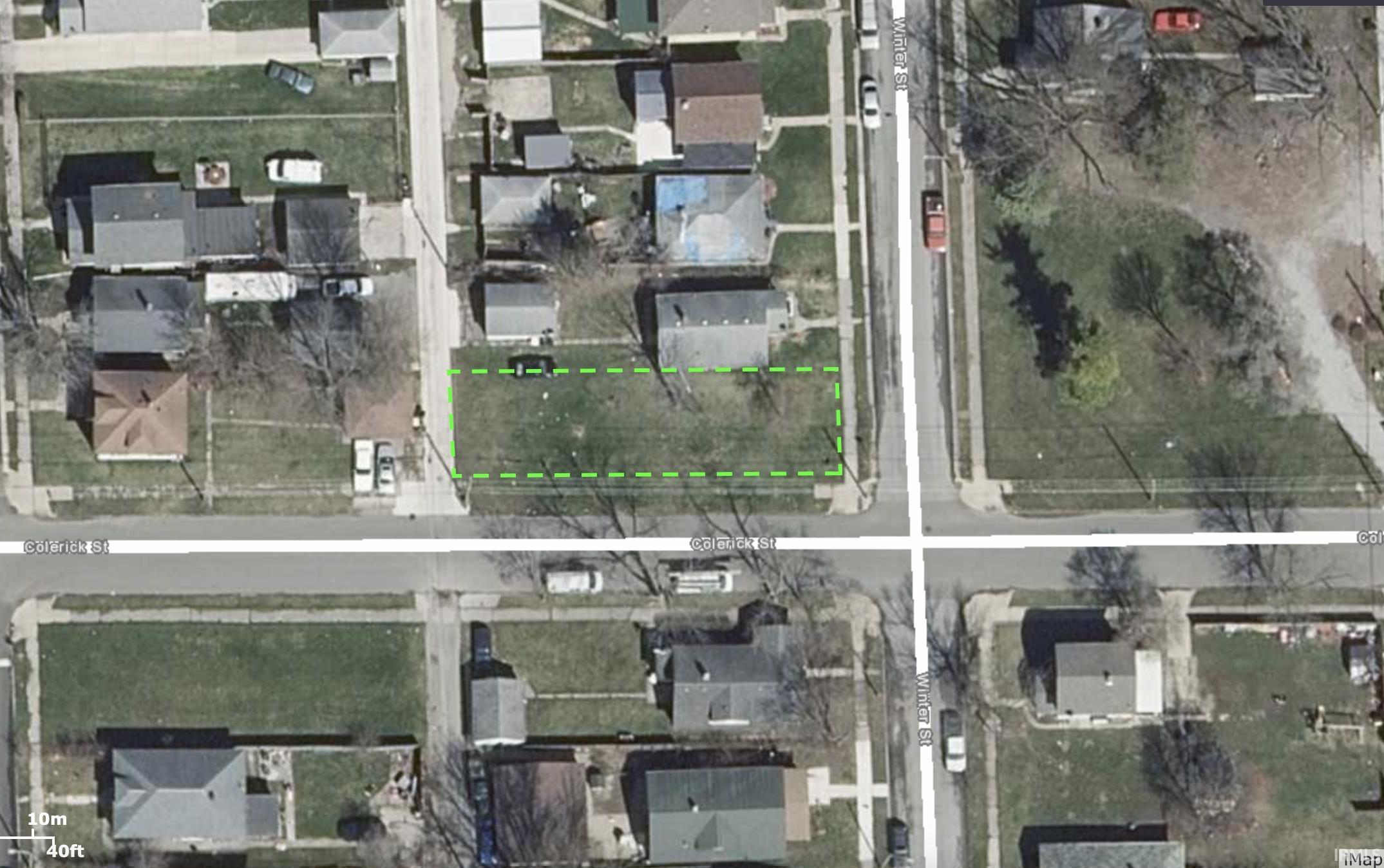 Map / location with property parcel outlined