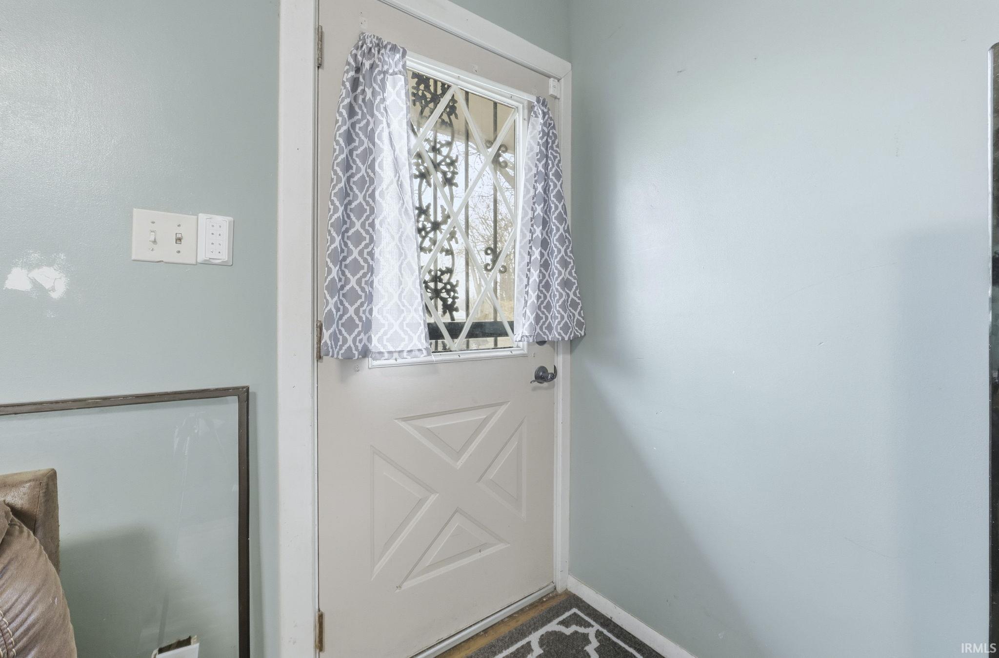 Doorway with baseboards