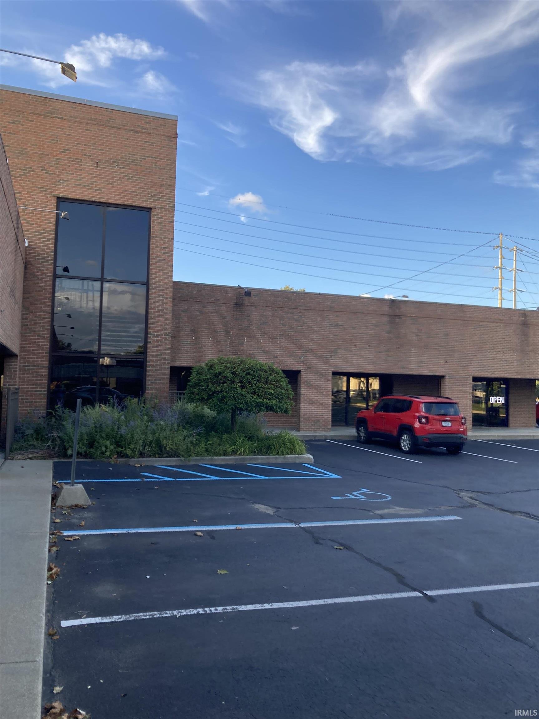 View of uncovered parking lot