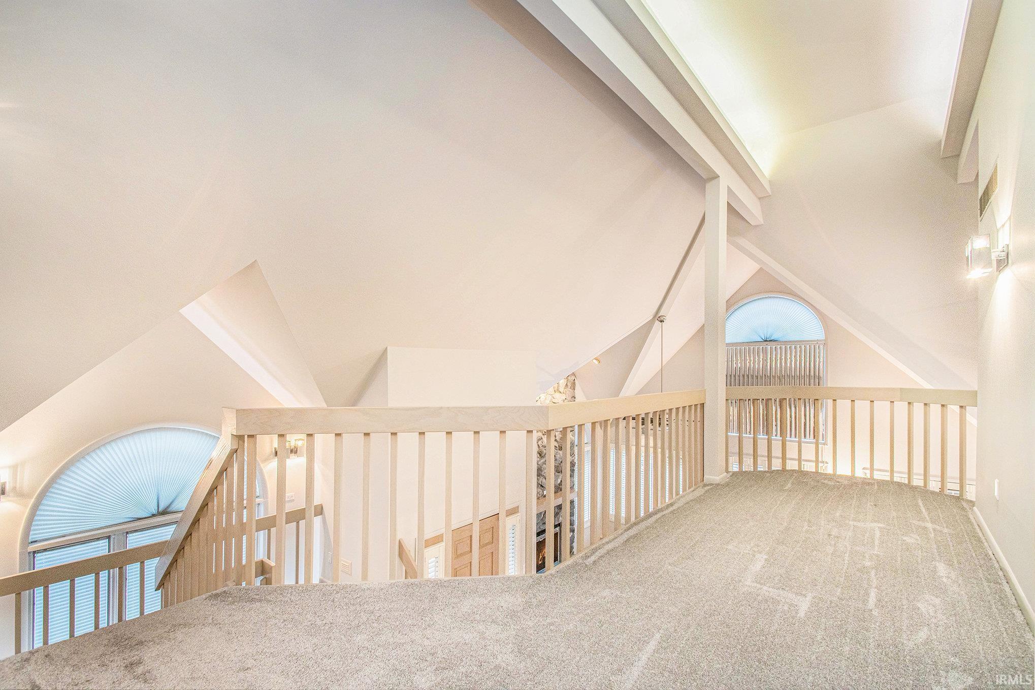 Additional living space with carpet floors