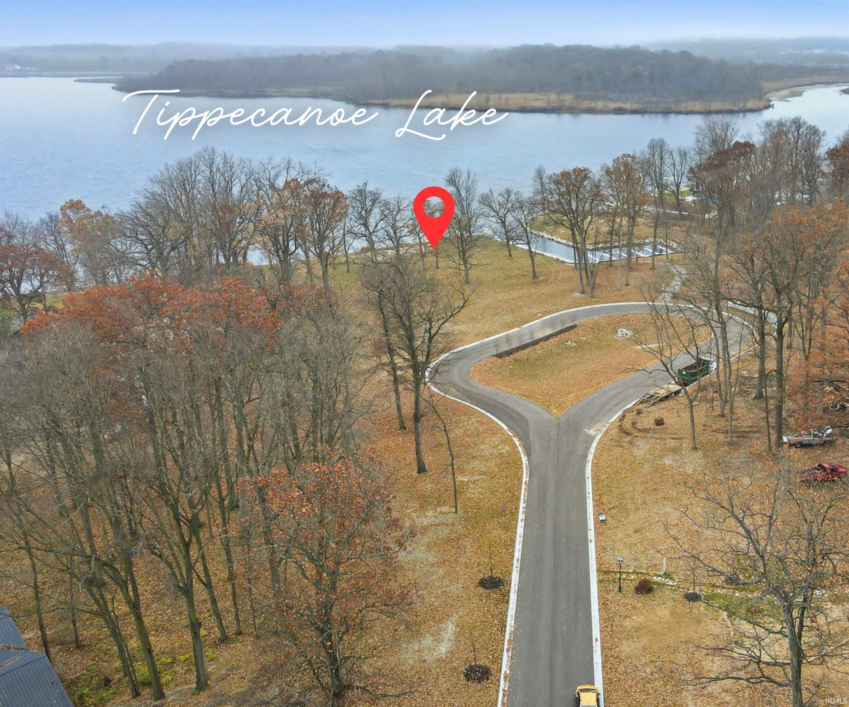 Bird's eye view of a nearby body of water