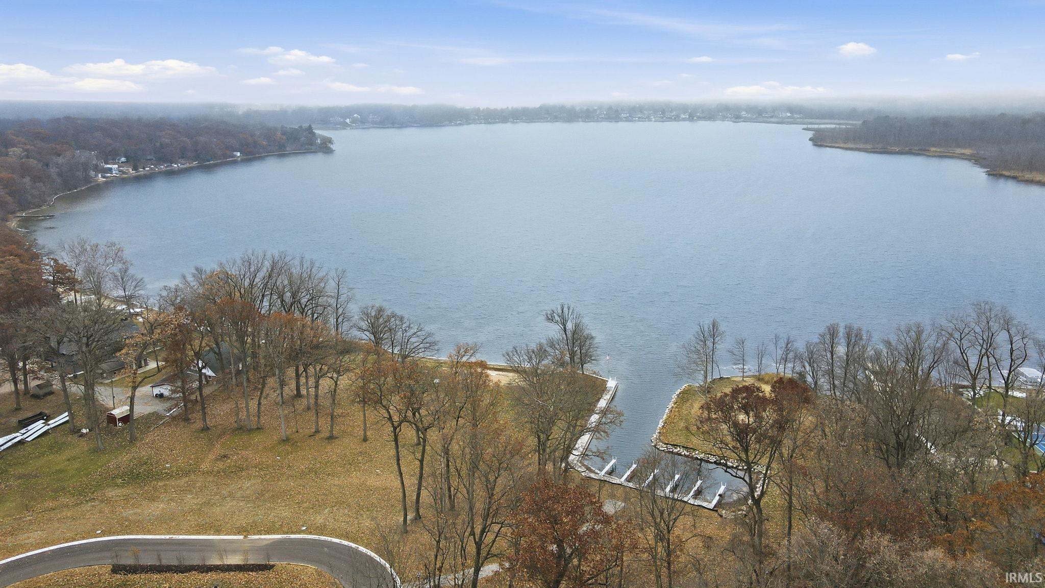 Bird's eye view of a large body of water