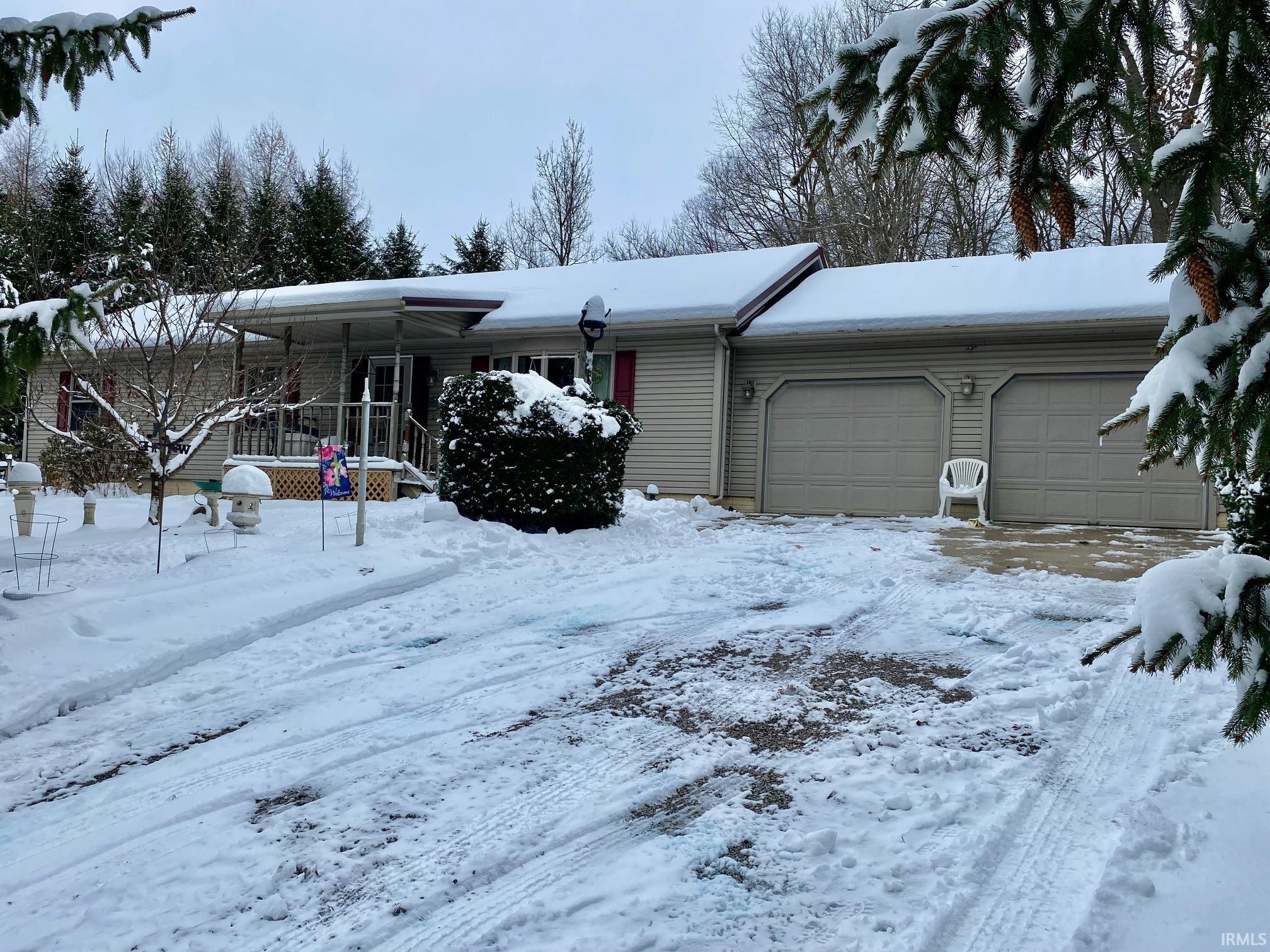 Single story home with an attached garage