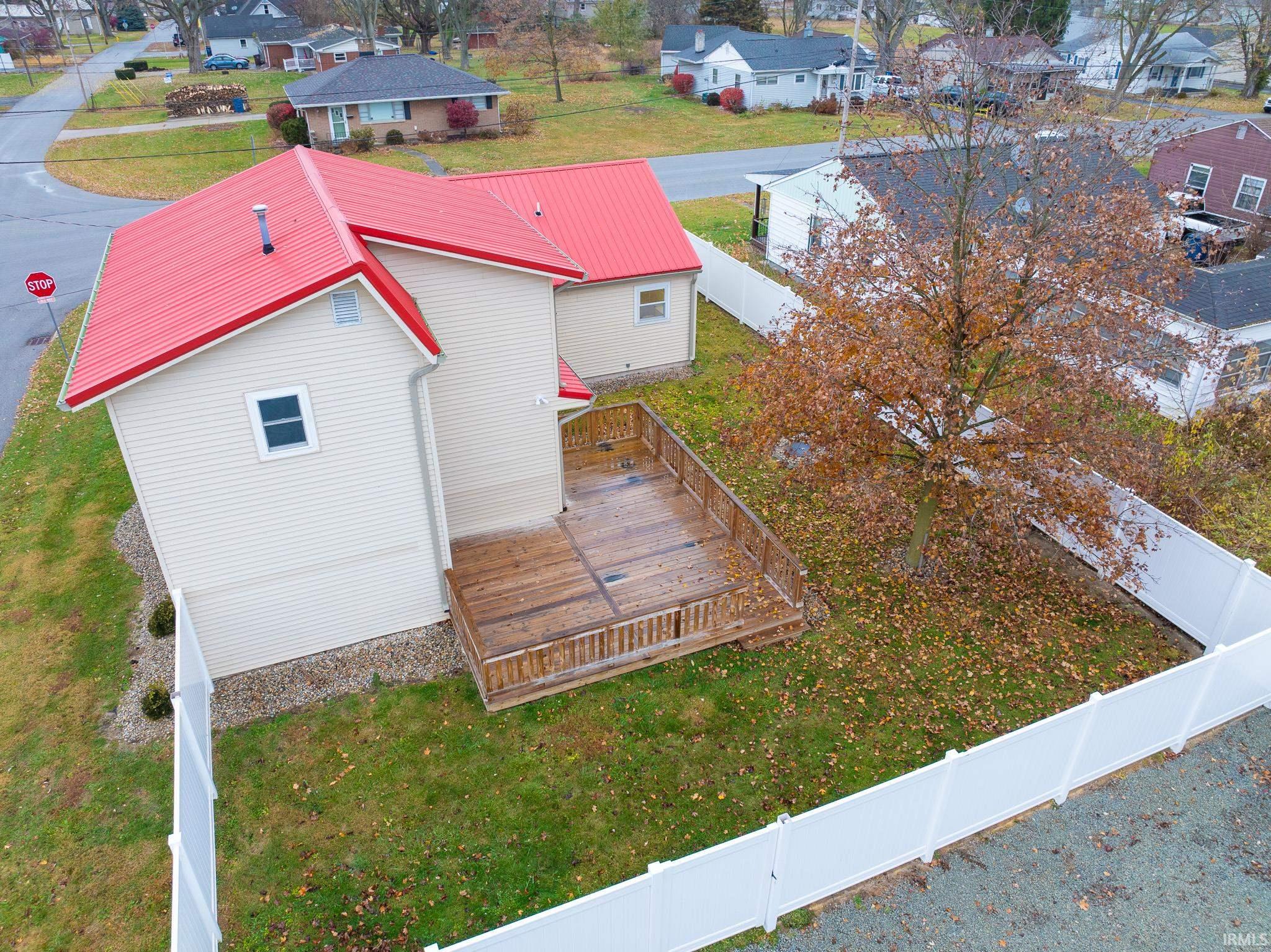 Aerial view of residential area
