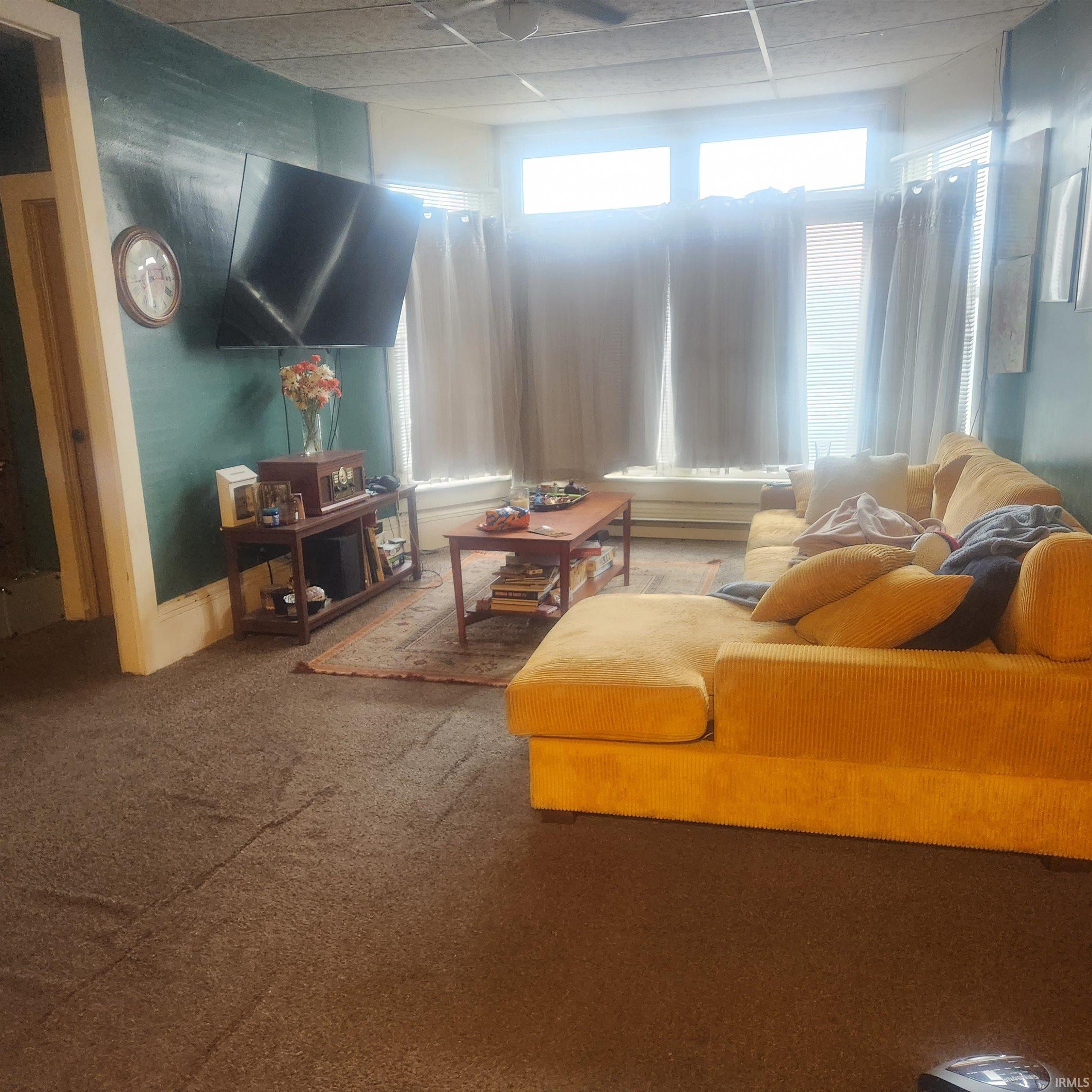 View of carpeted living area