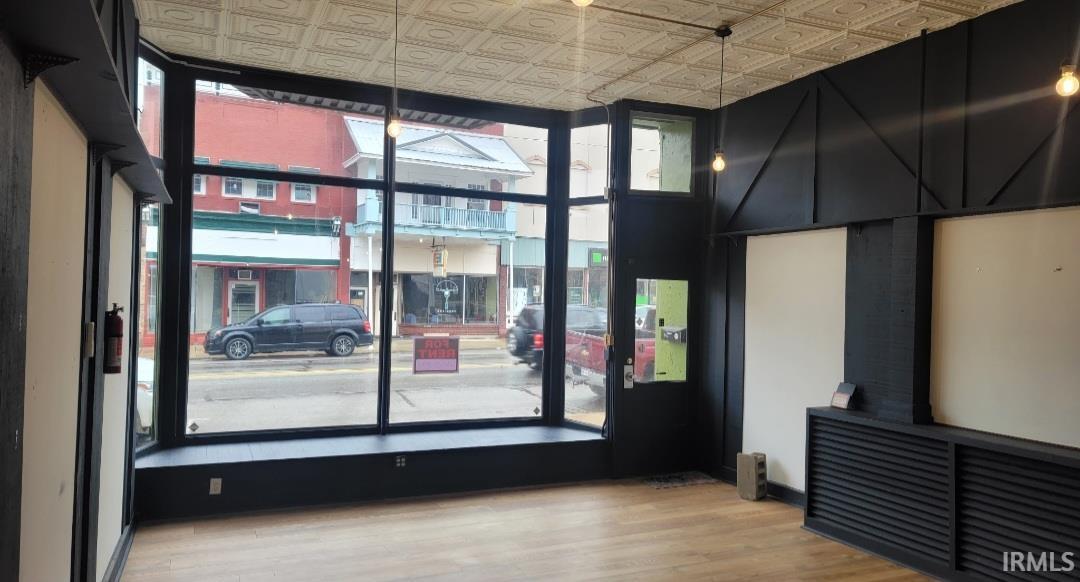 Building lobby featuring an ornate ceiling
