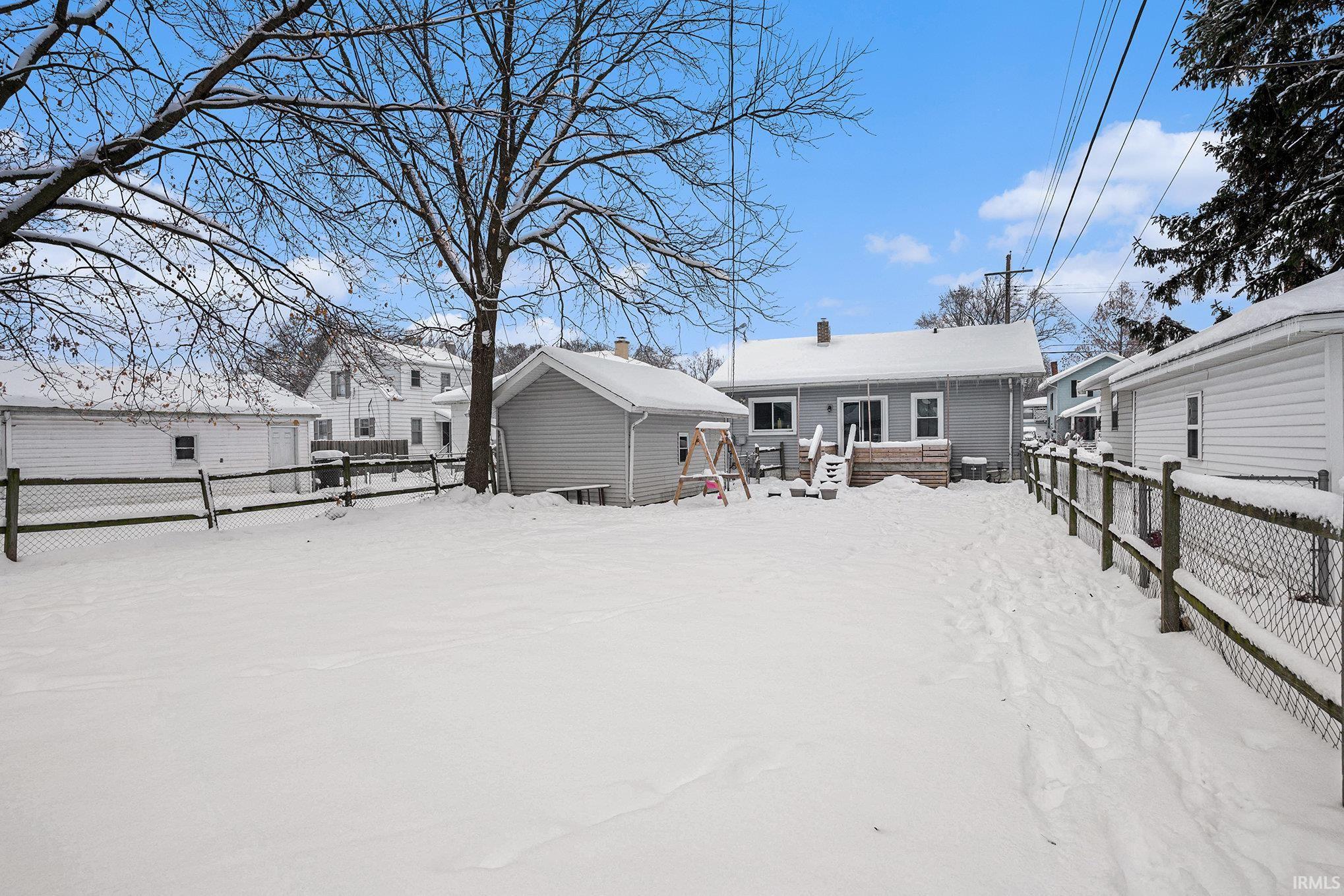 Snow covered property
