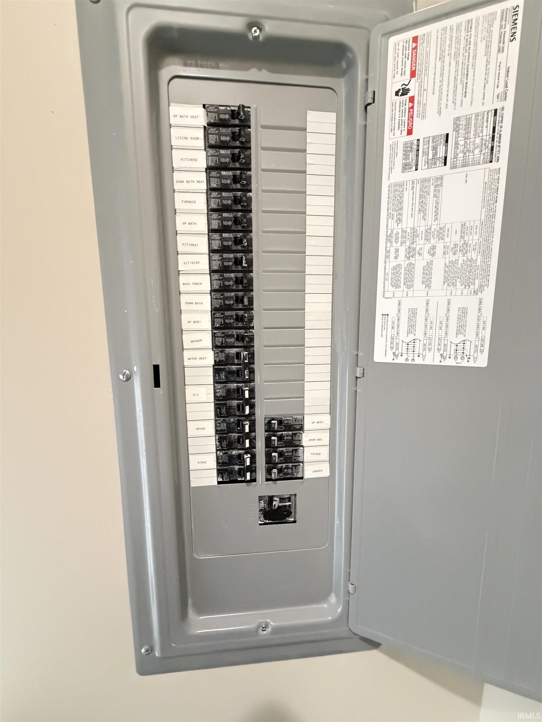 Utility room featuring electric panel