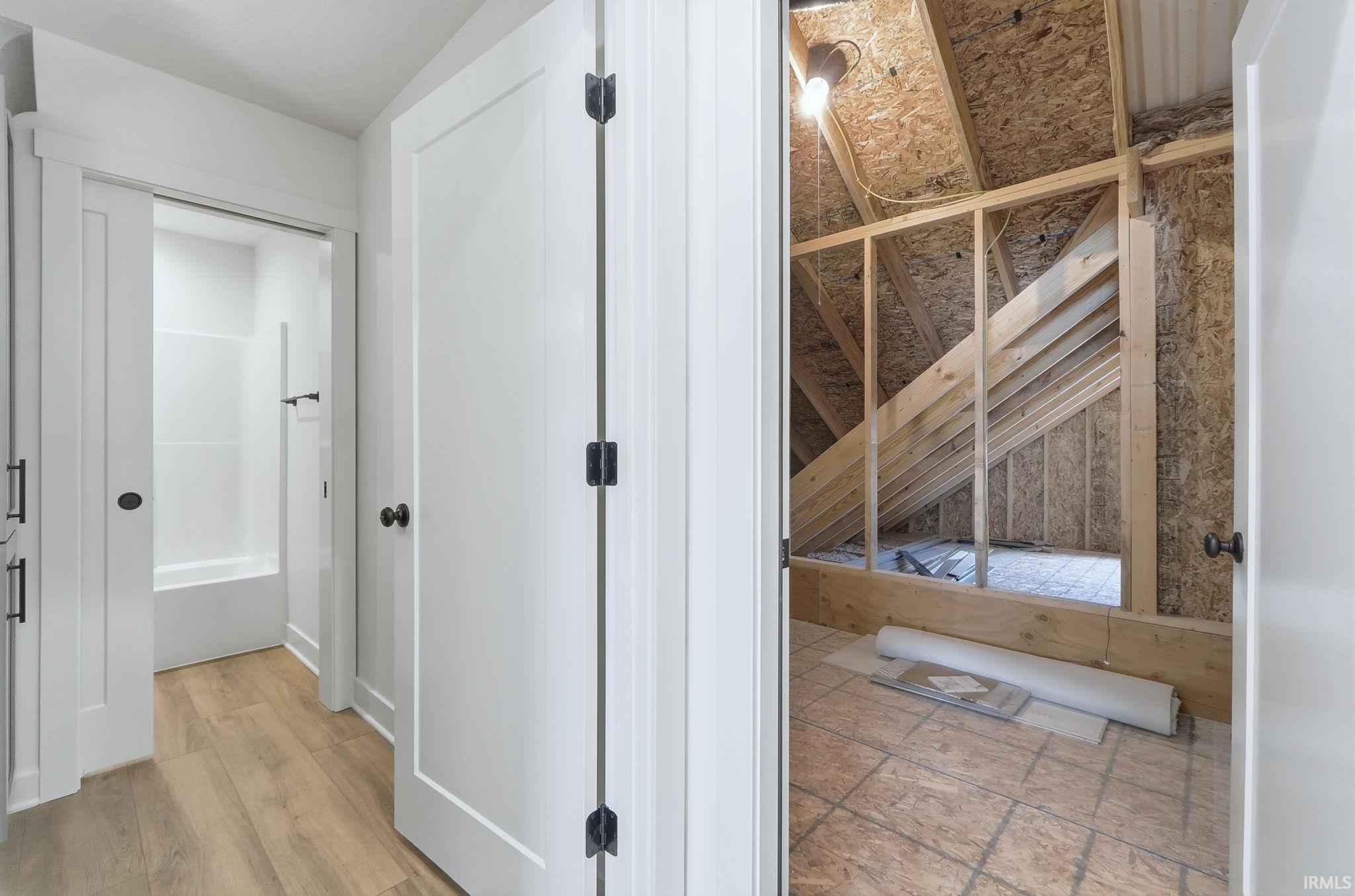 View of unfinished attic