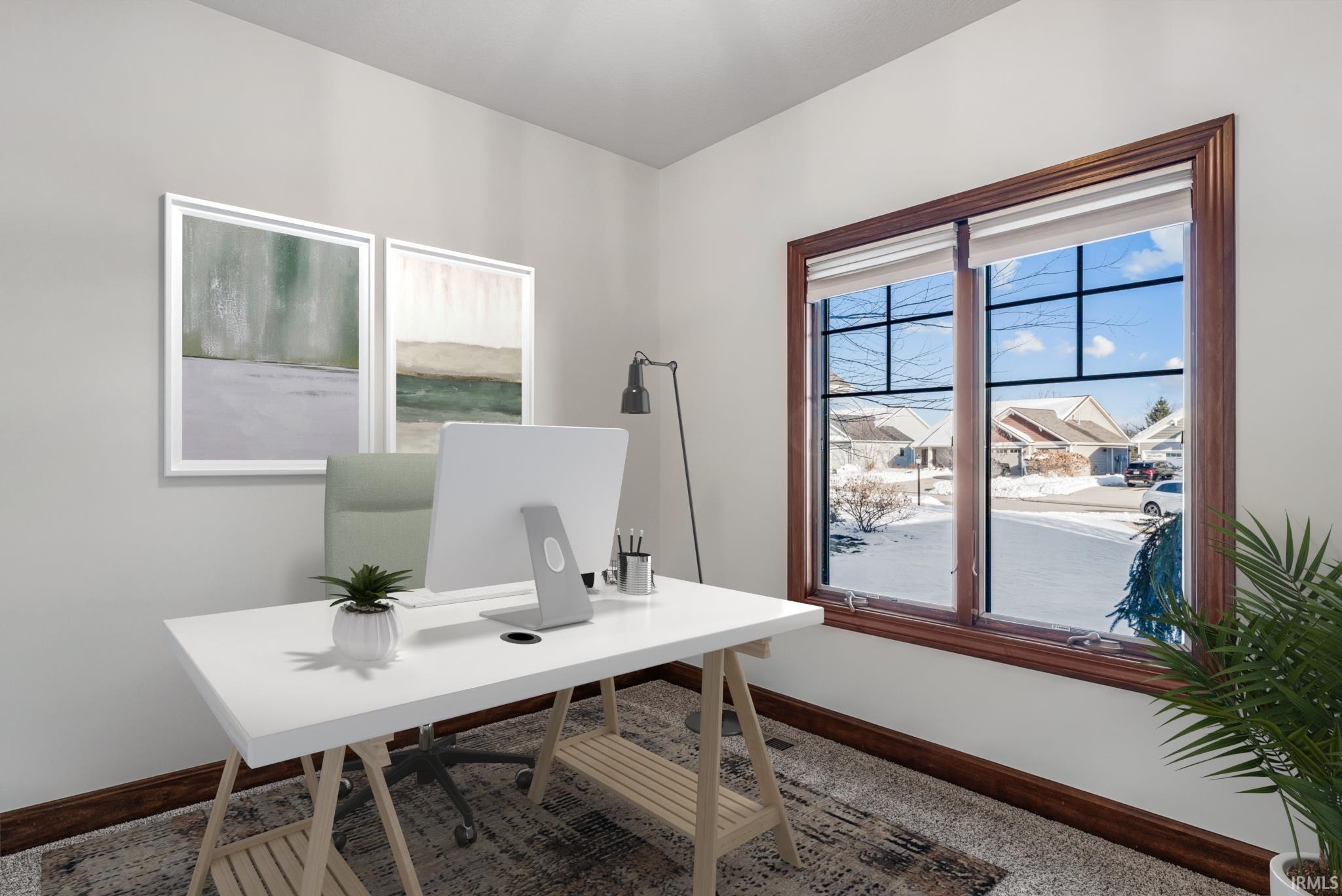 Office space with baseboards