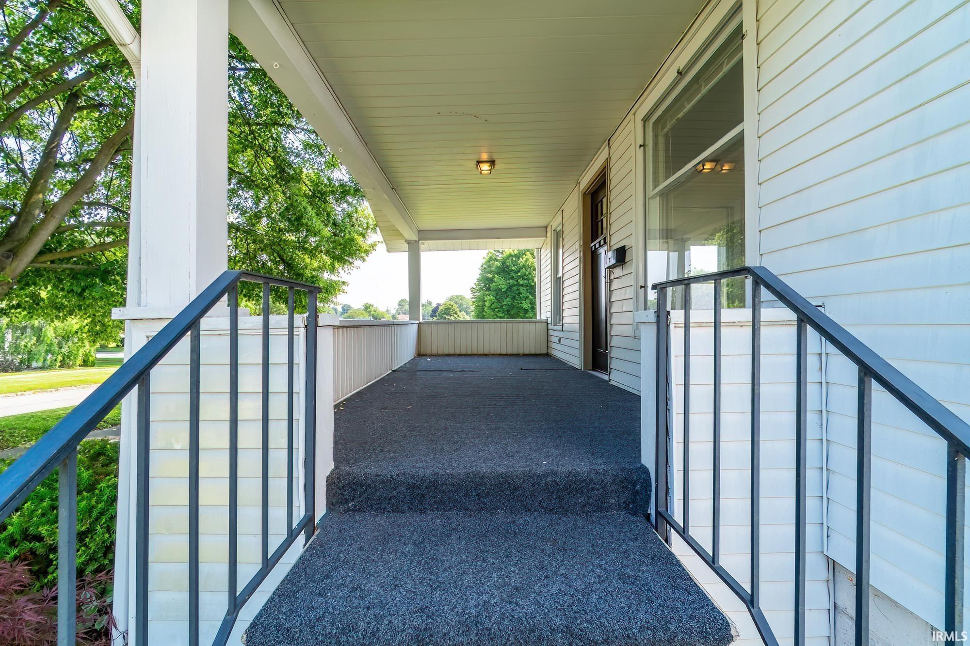 View of covered porch
