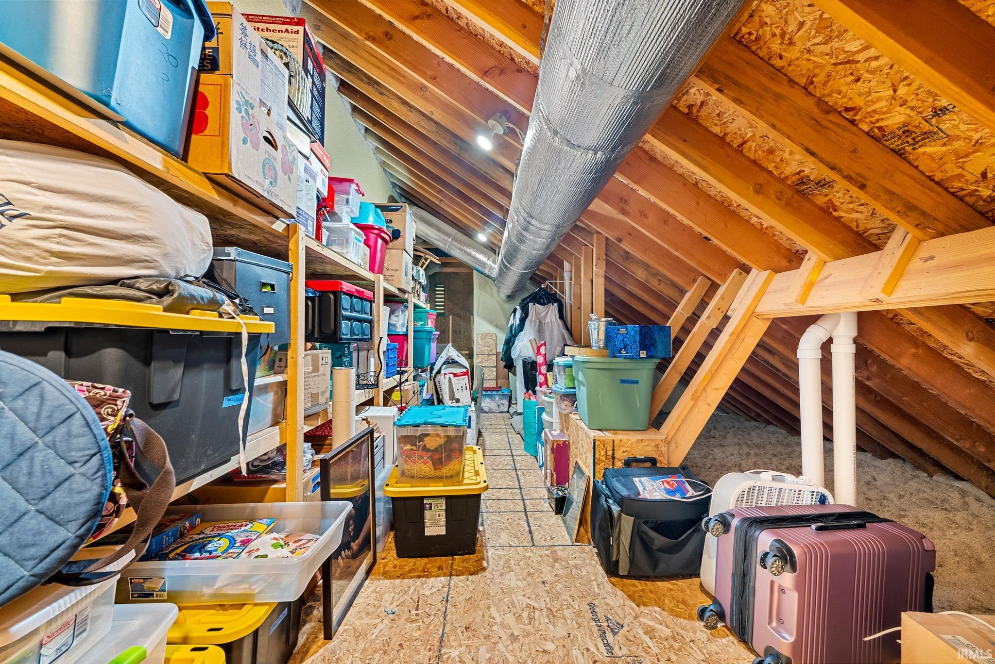 View of unfinished attic