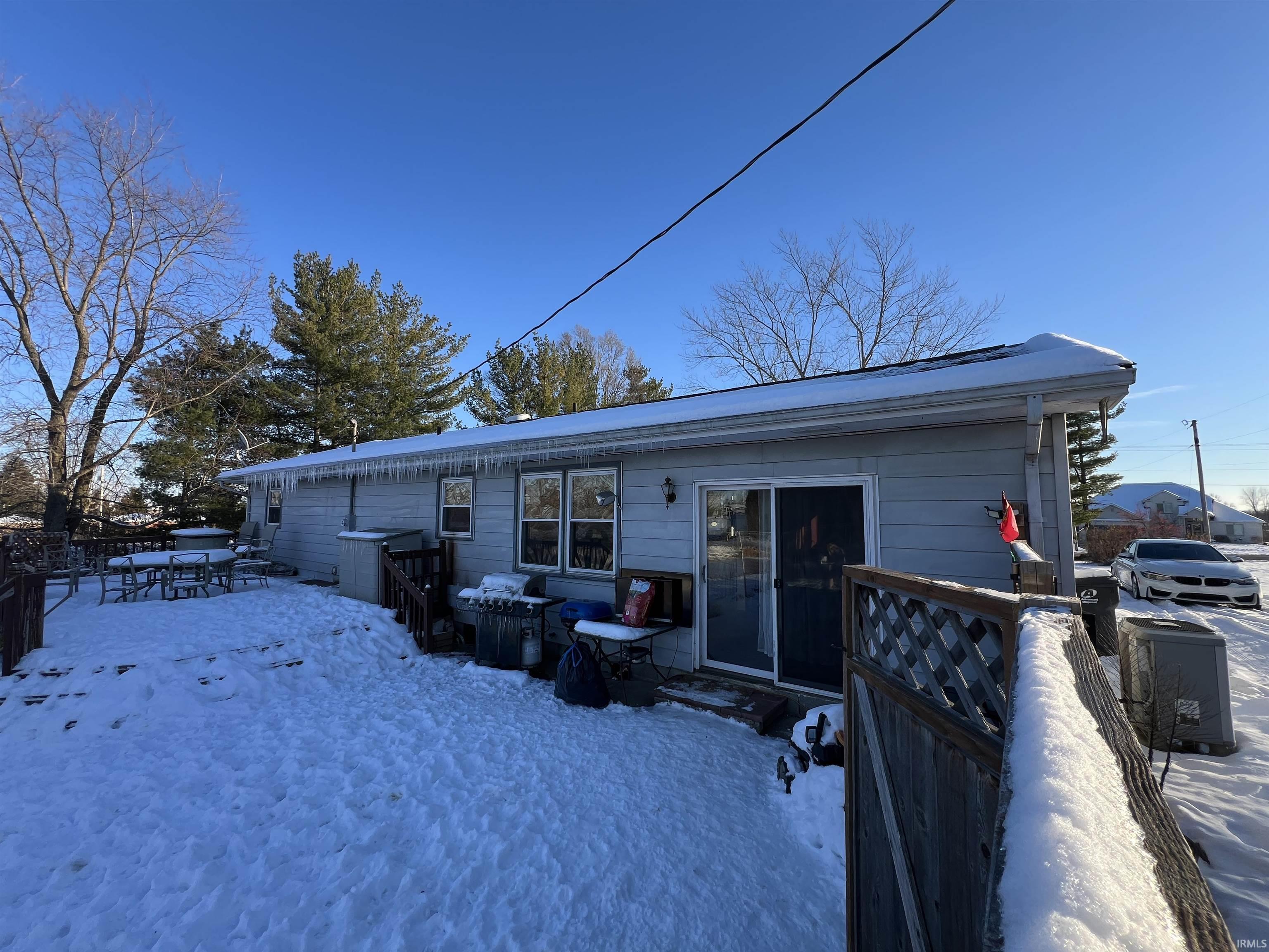 View of snow covered house