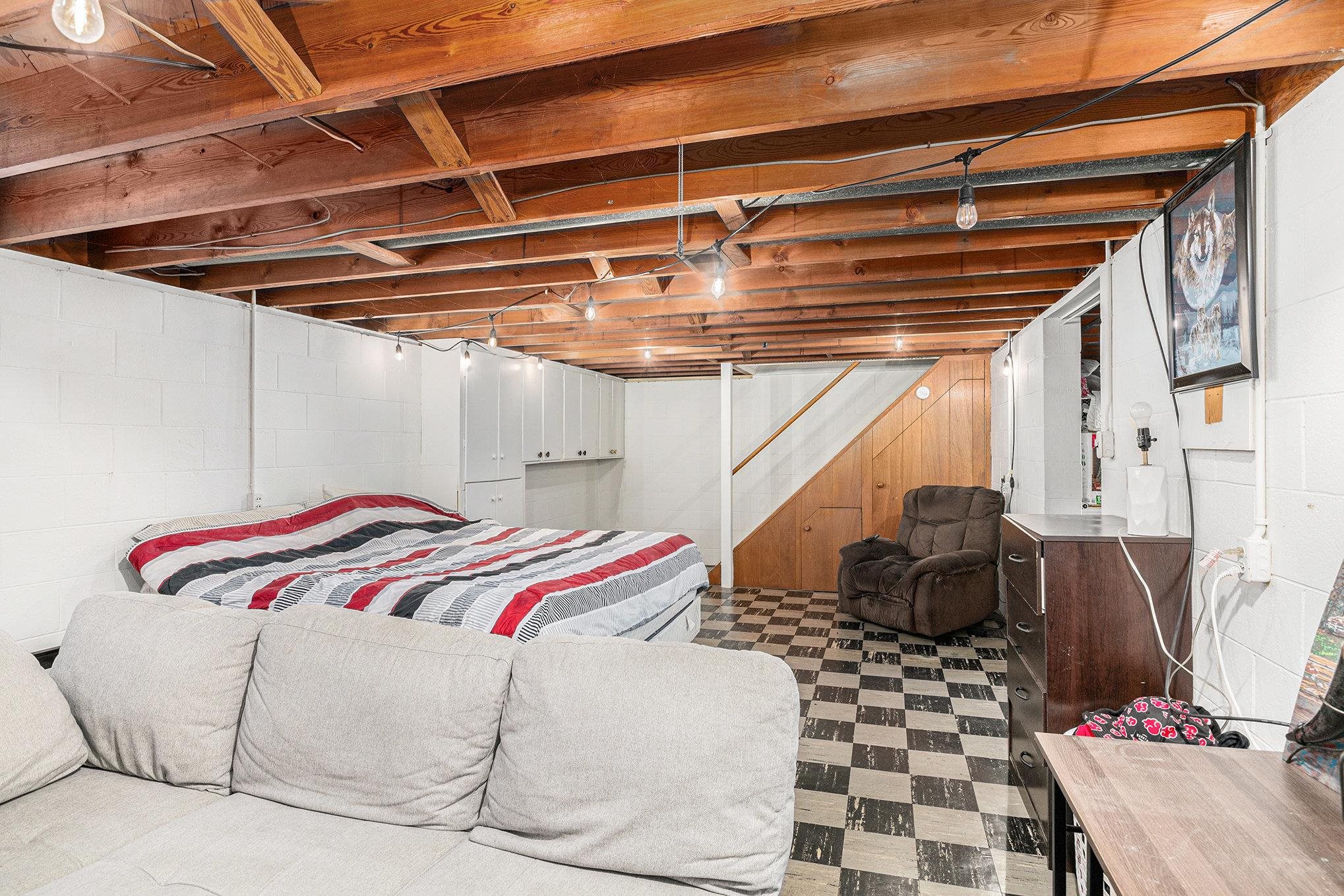 Bedroom featuring tile patterned floors