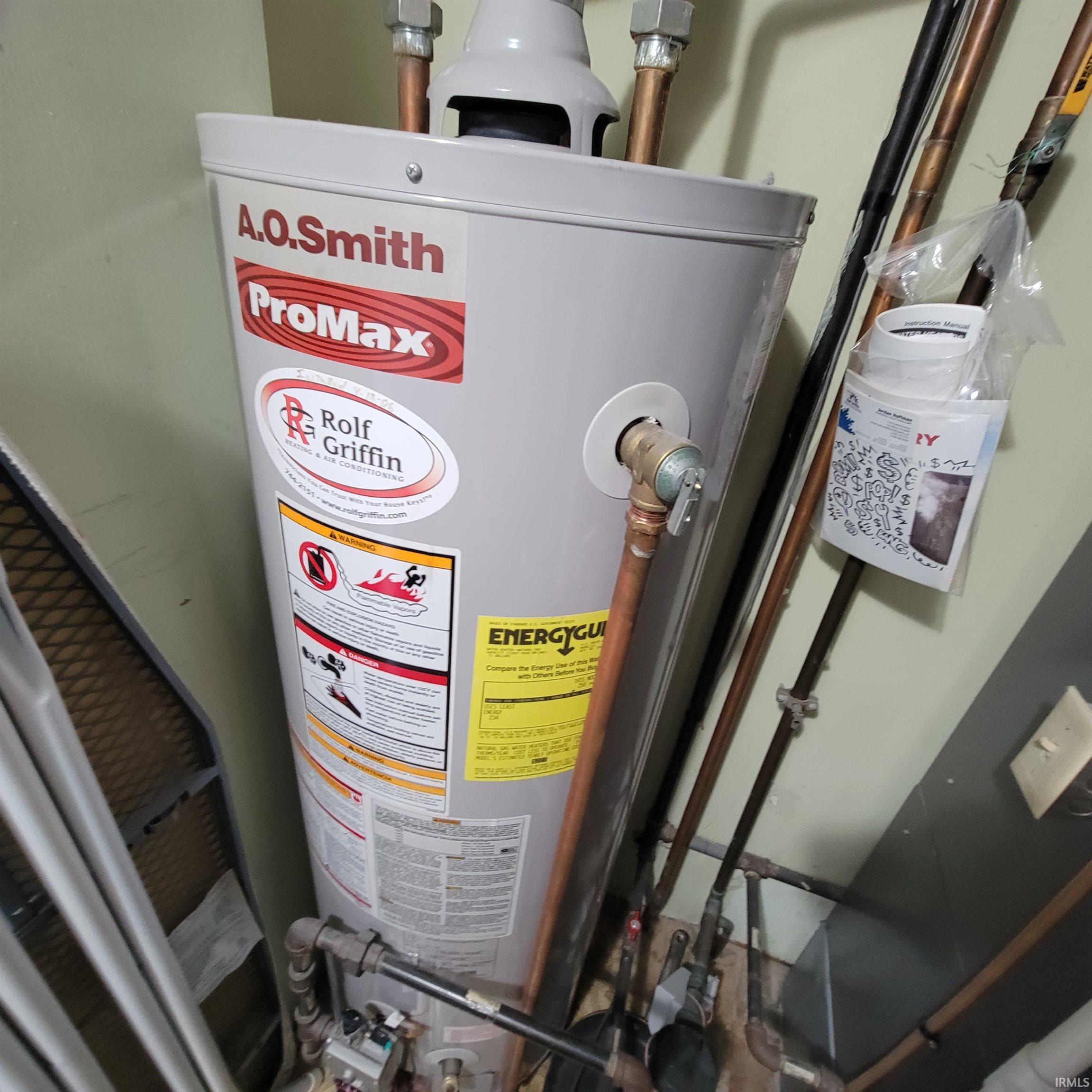 Utilities with gas water heater
