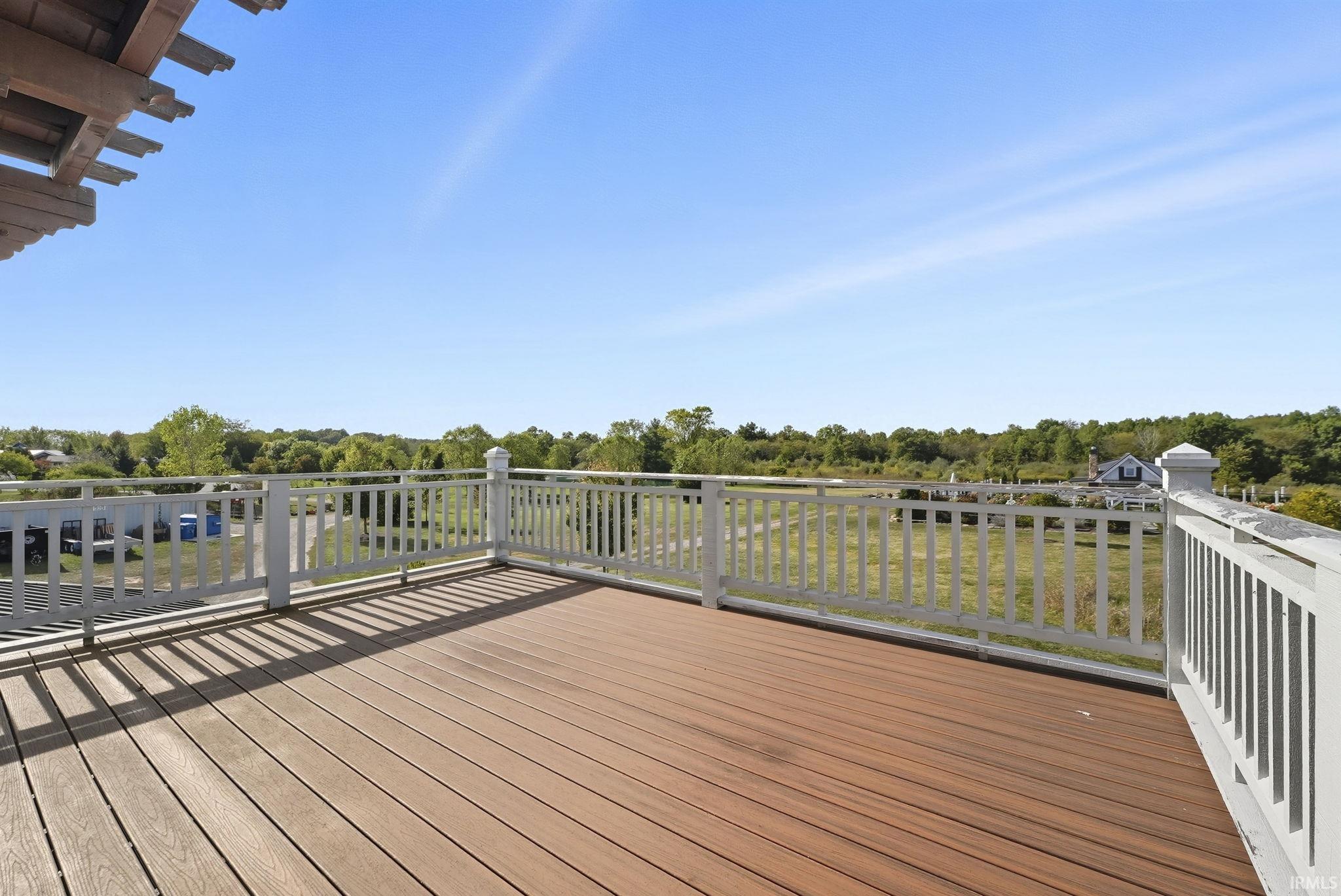 Balcony of barn/carriage house looking North