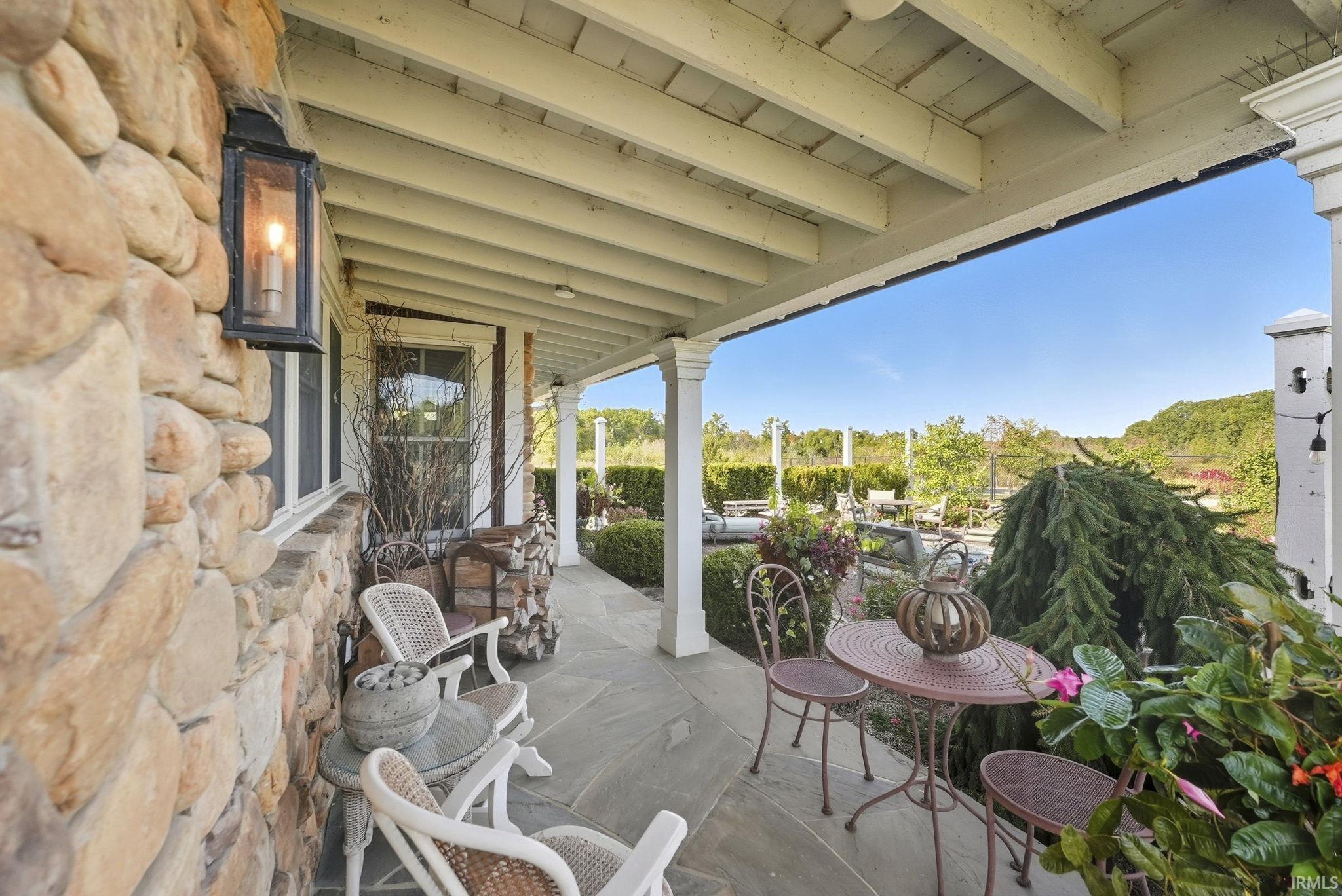 Garden house side porch