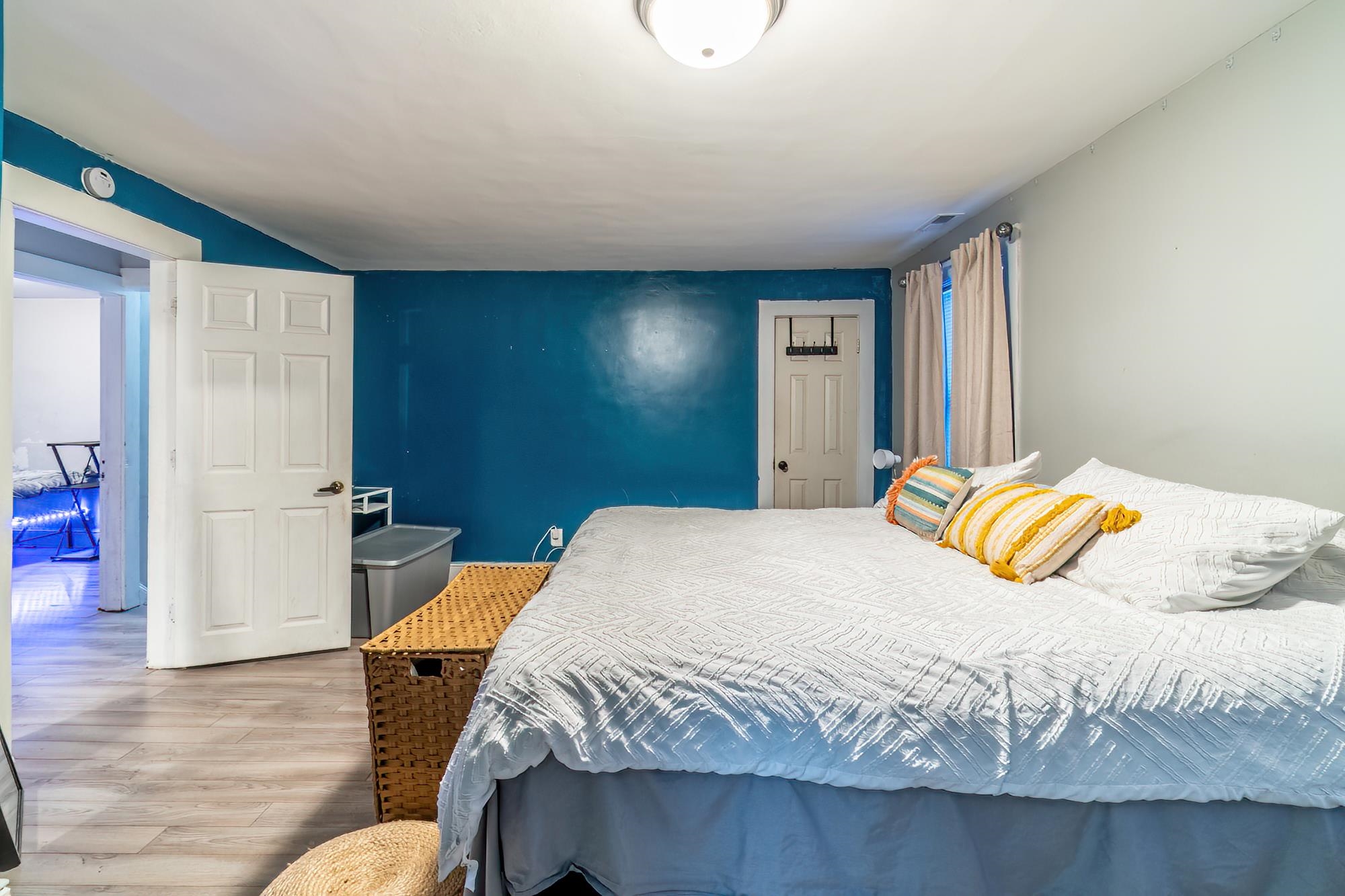 Bedroom featuring light wood-style floors