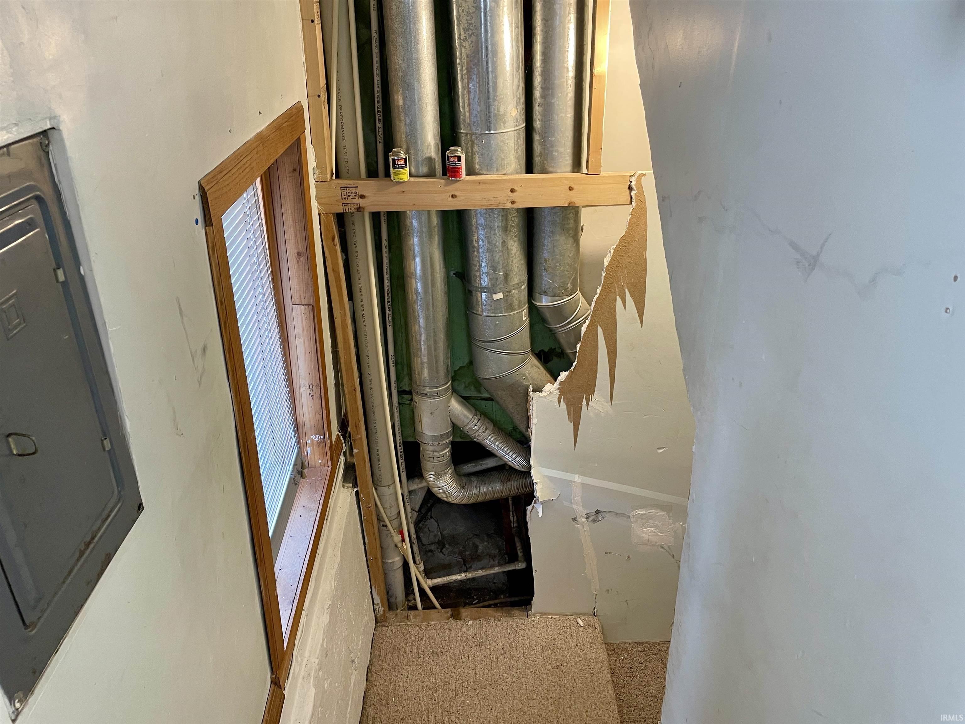 Stairway with electric panel