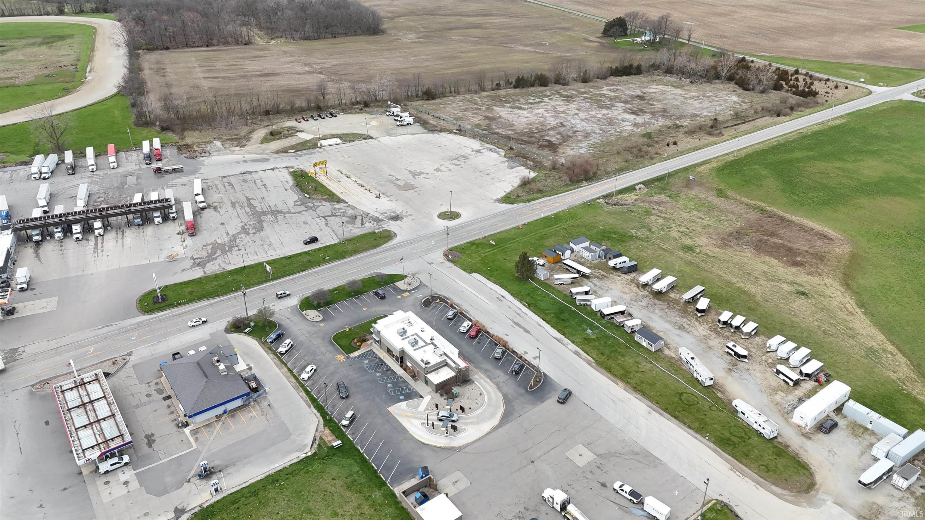 Bird's eye view of an industrial area