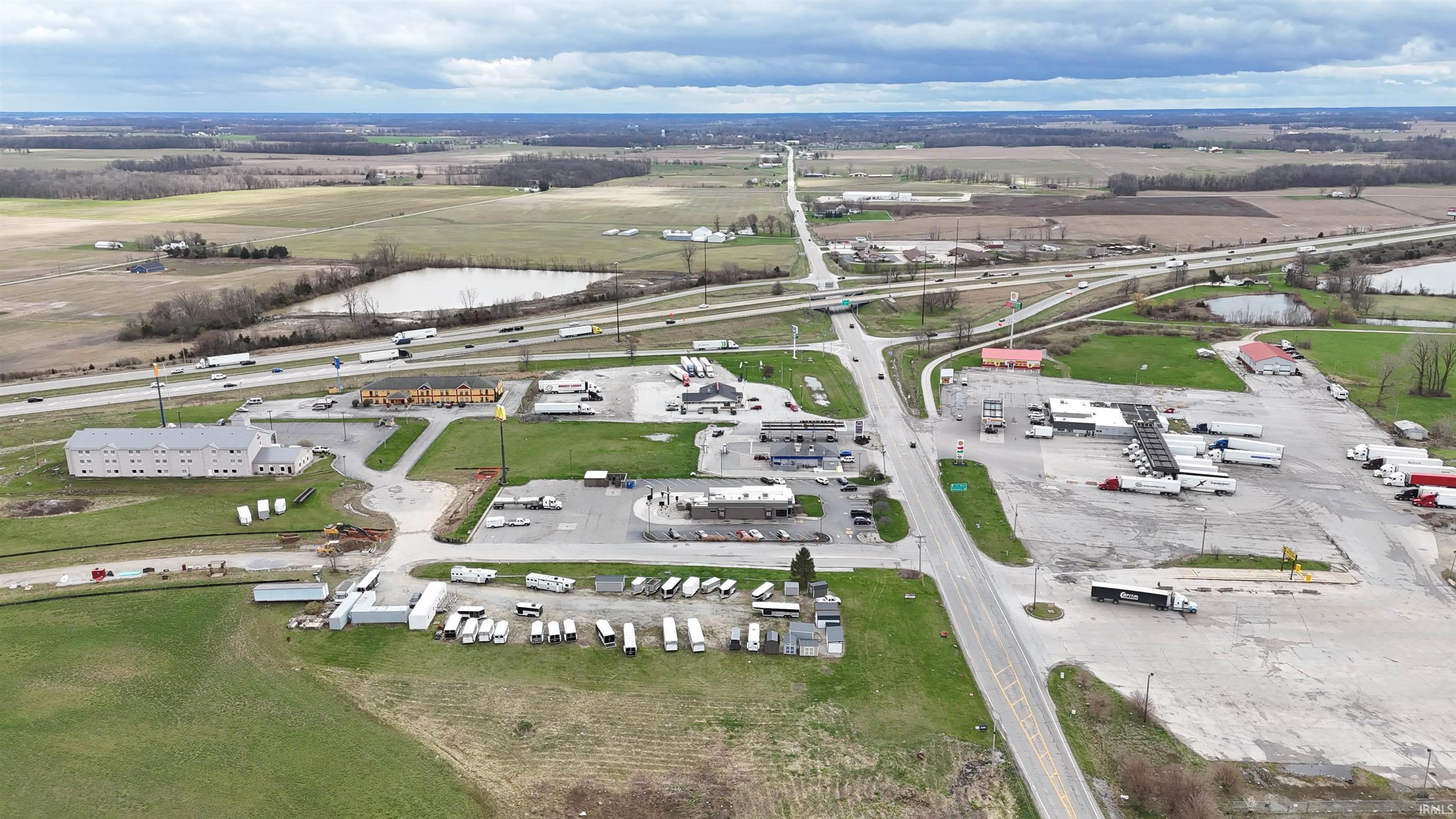 Drone / aerial view of industrial structures