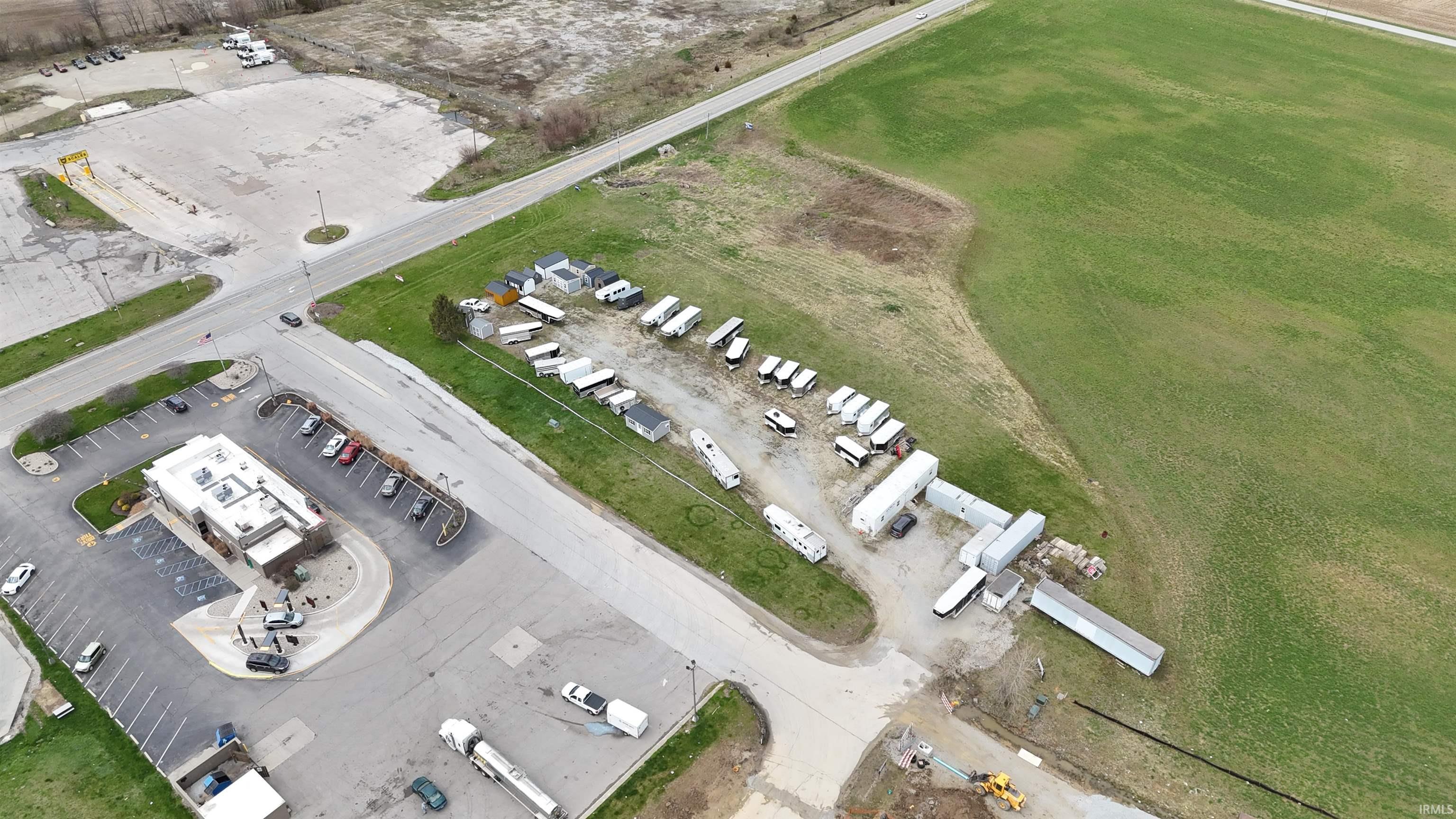 Drone / aerial view of an industrial area