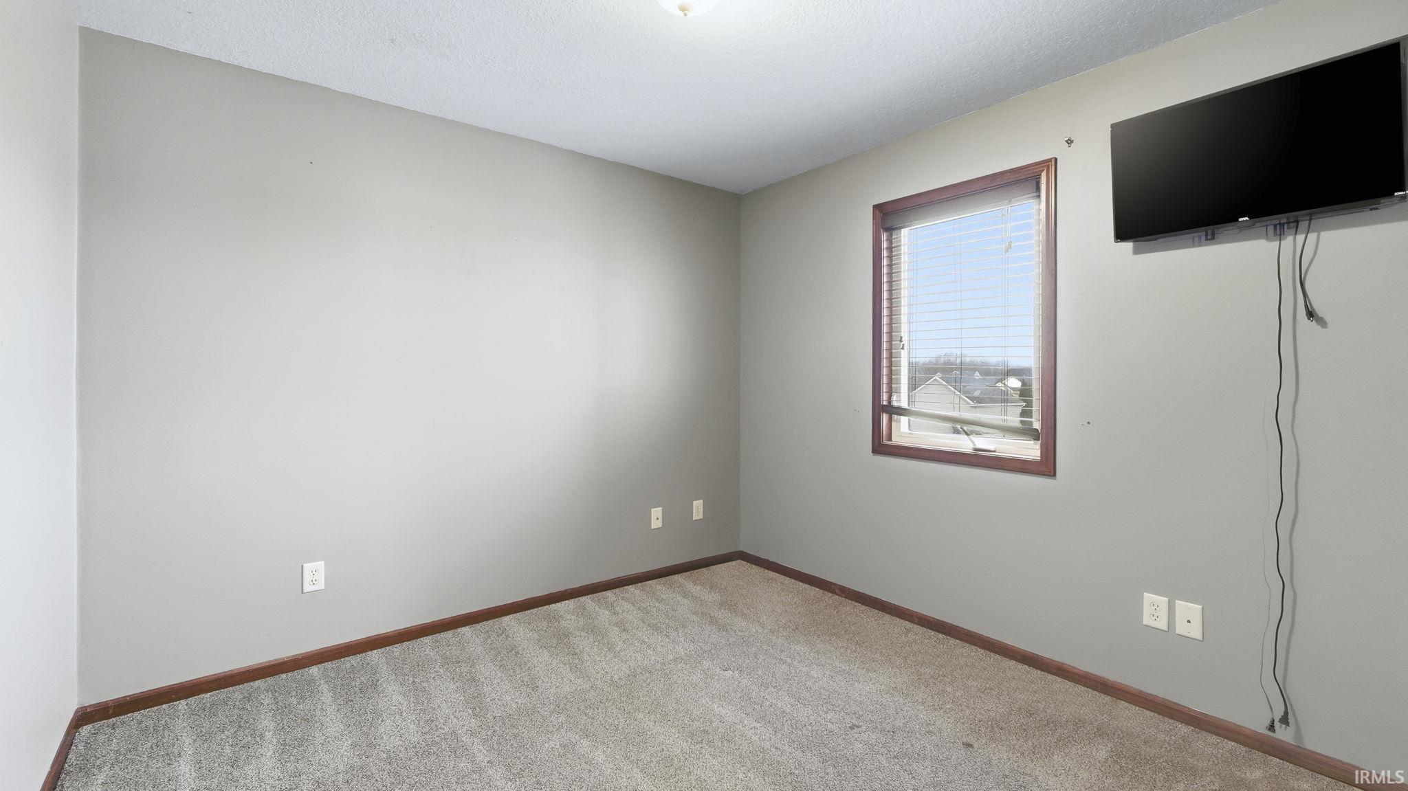 Carpeted empty room with baseboards