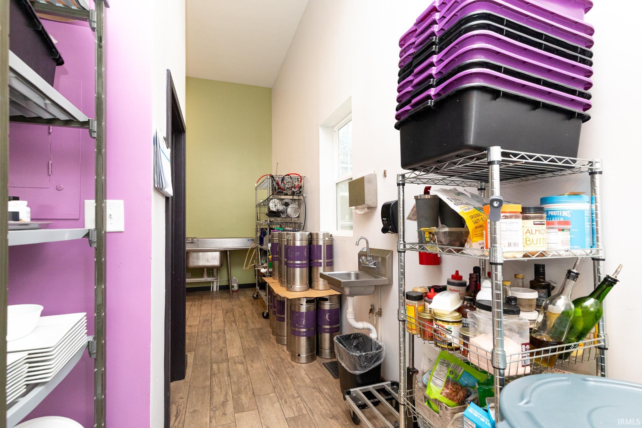 Storage featuring a sink