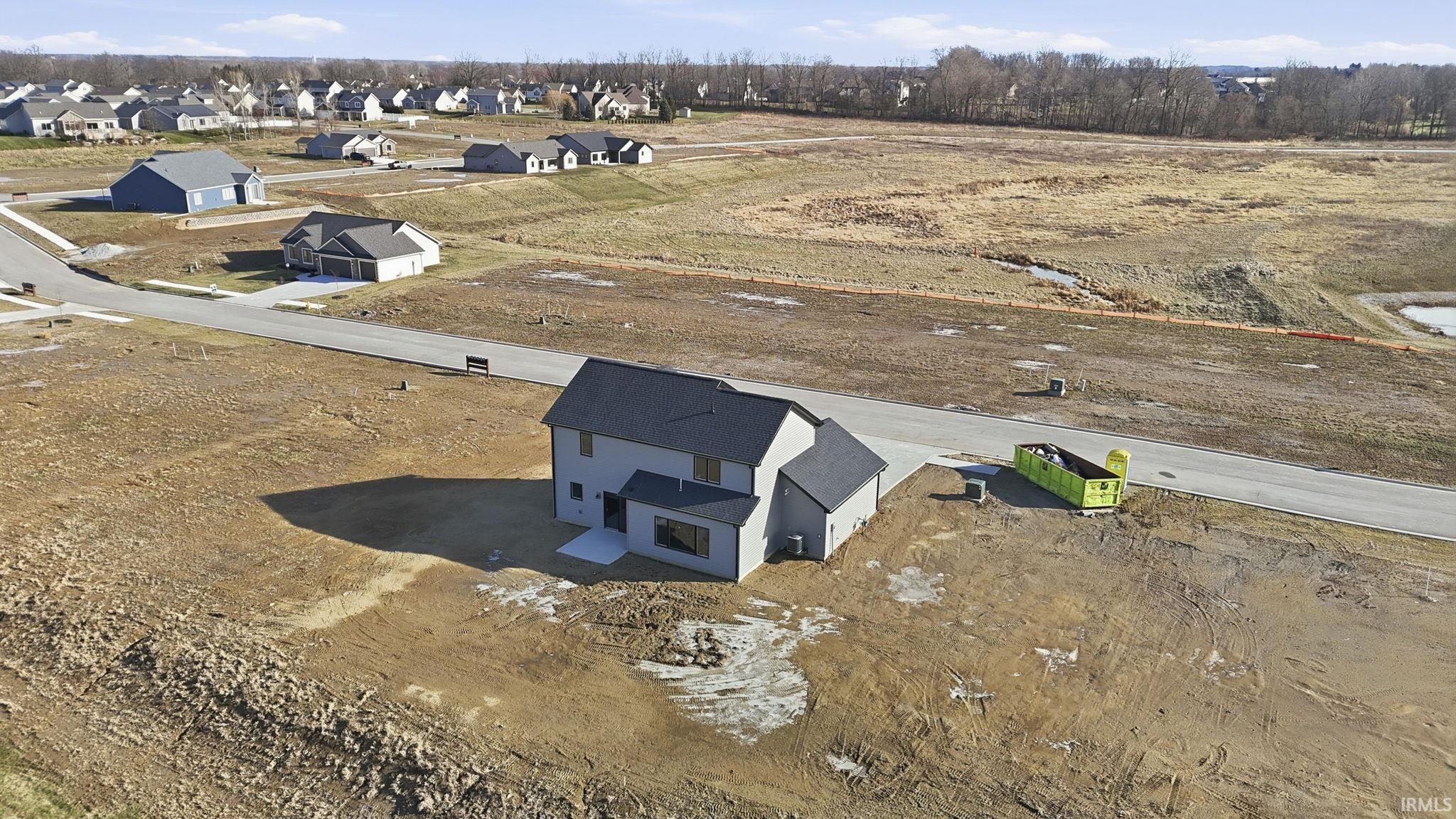 Aerial view of residential area
