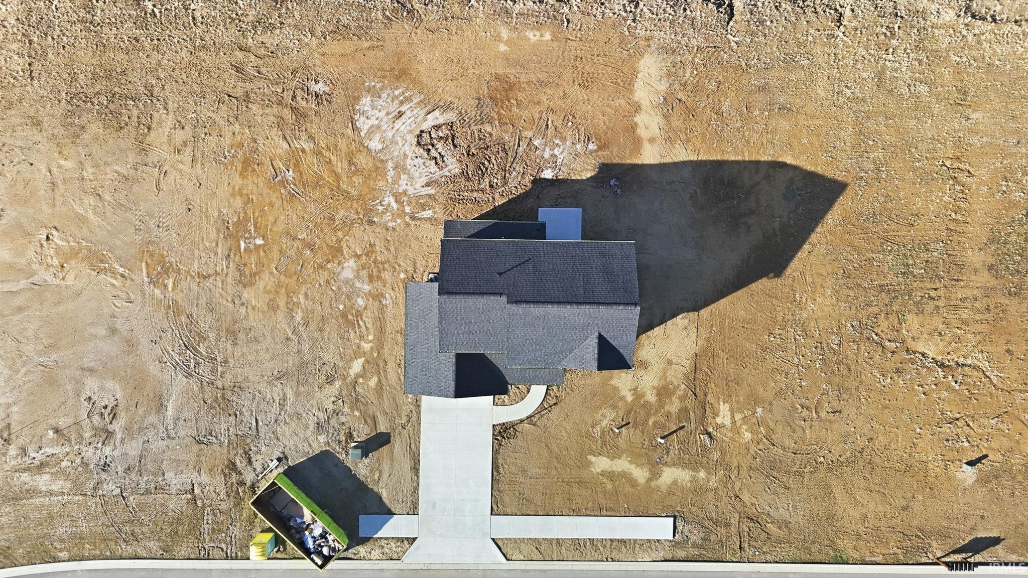 View from above of property