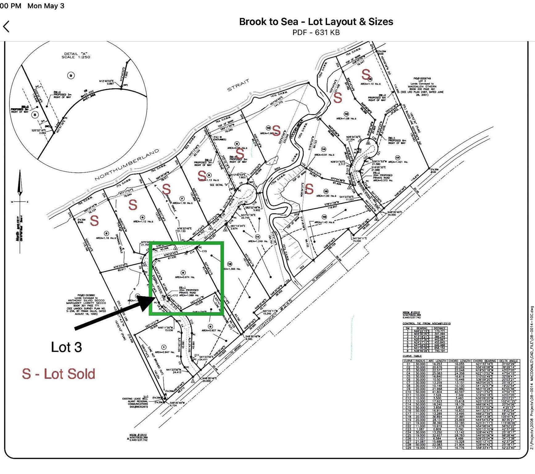 $145,000.00: Lot 3 Seabrook Way, Doctors Brook