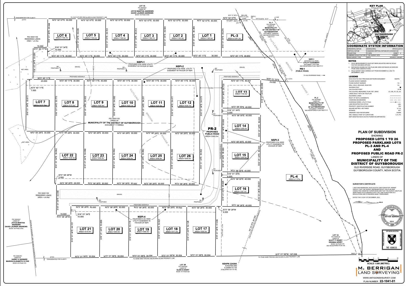 $39,999.00: Lot 23 Cutler Brook Estates, Guysborough