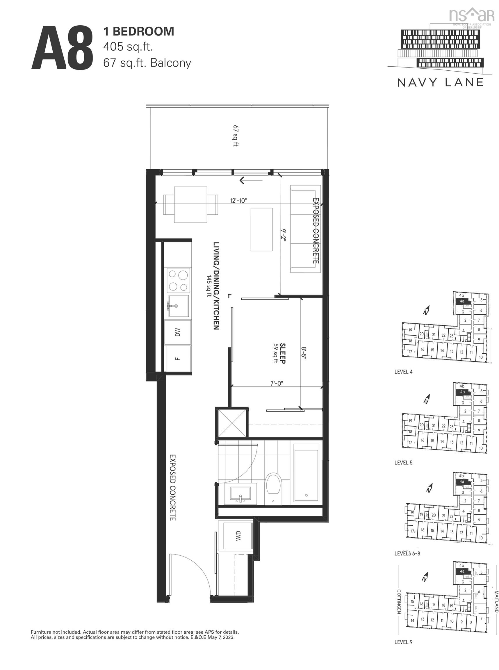 $446,900.00: 804a 2250 Maitland Street, Halifax