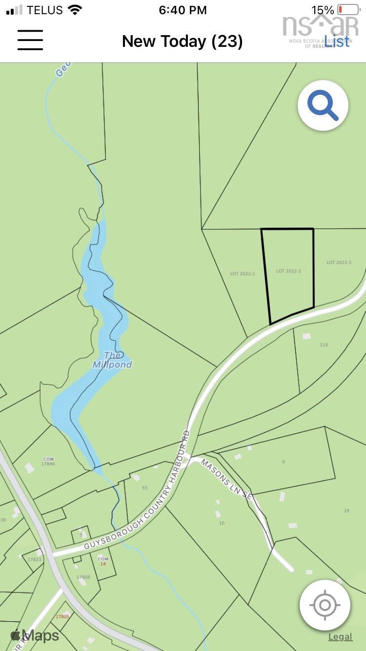 $22,000.00: Lot 2022-2 Country Harbour Road, Cross Roads Country Harbour