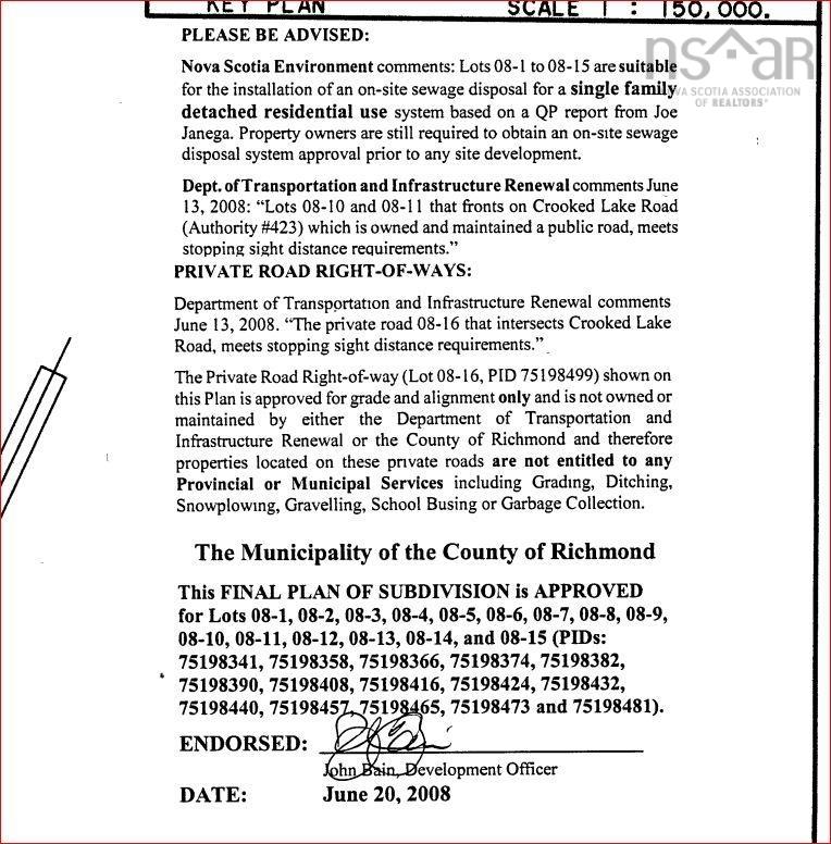 $68,900.00: Lot 08-14 Crooked Lake Road, Framboise