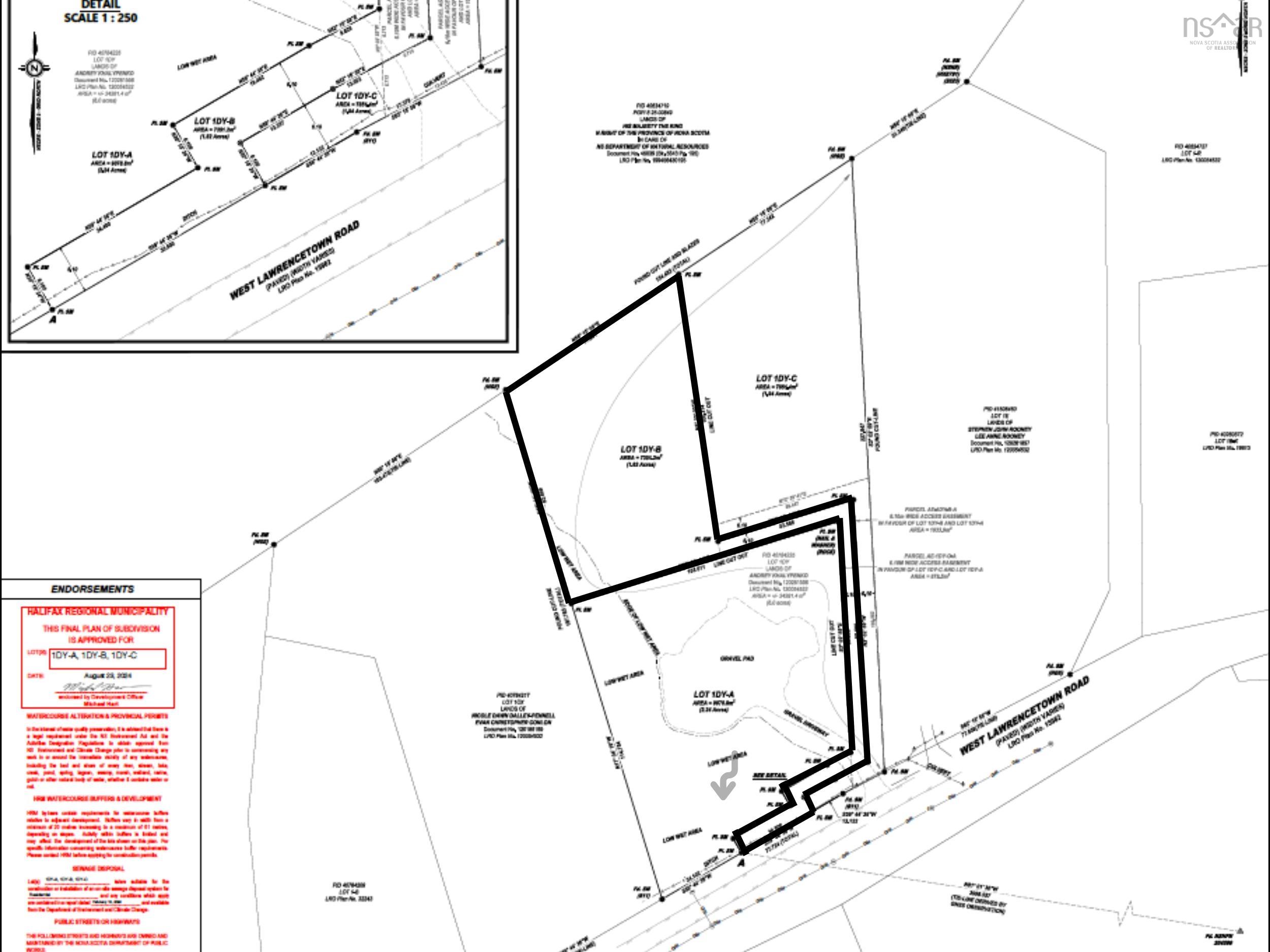$92,500.00: Lot 1DY-B West Lawrencetown Road, Lawrencetown
