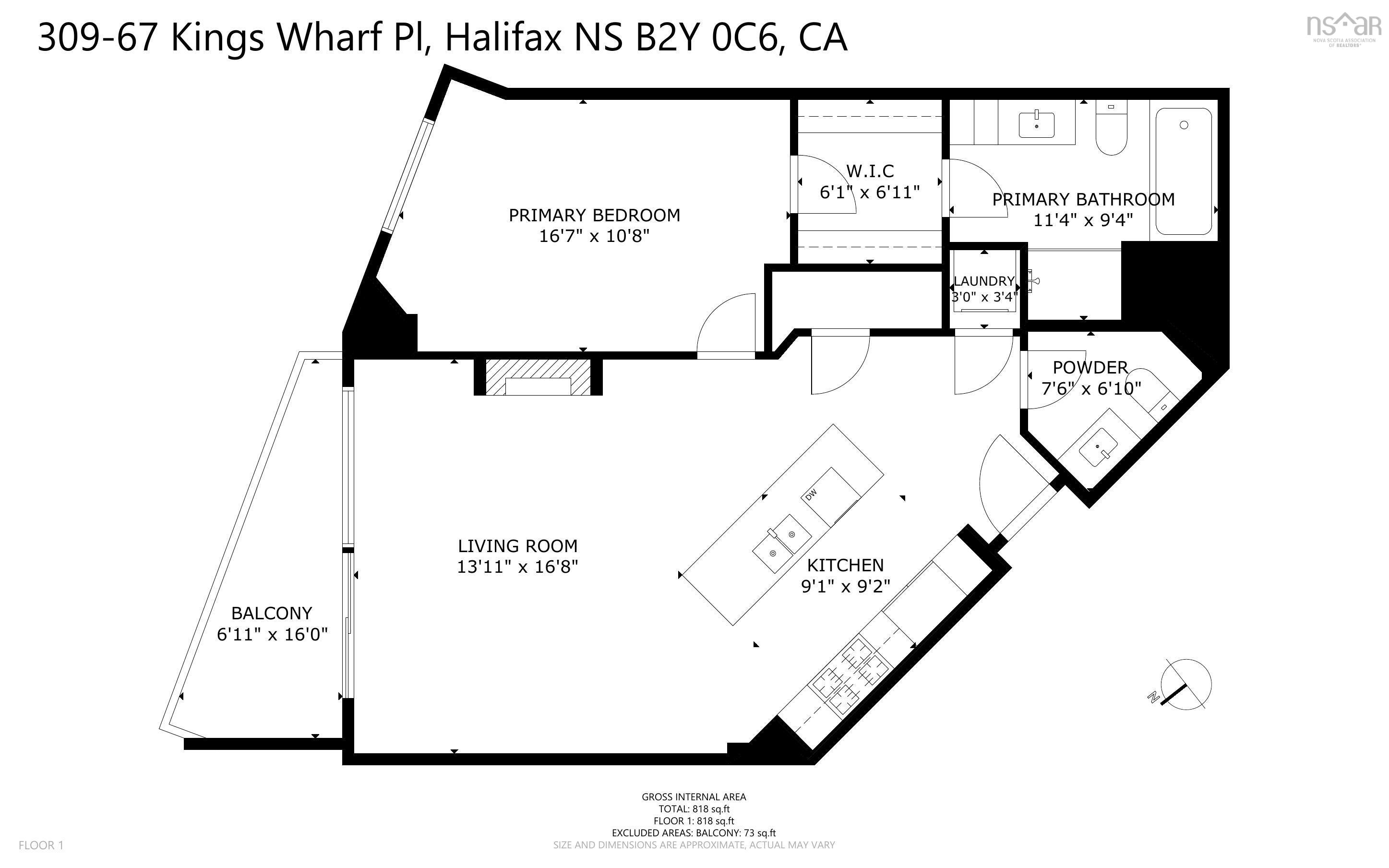 $489,900.00: 309 67 Kings Wharf Place, Dartmouth