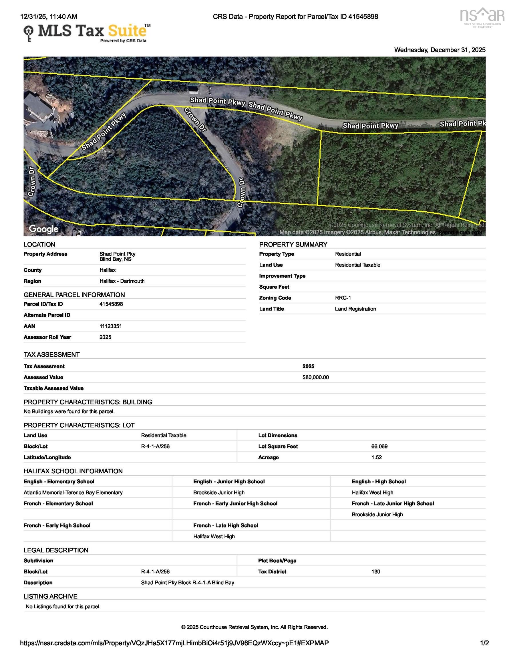 256 Shad Point Parkway, Blind Bay, NS (MLS 202529781)